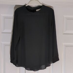 LOFT Black Sheer Women's Blouse